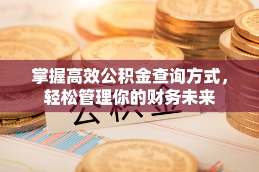 鲅鱼圈掌握高效公积金查询方式，轻松管理你的财务未来